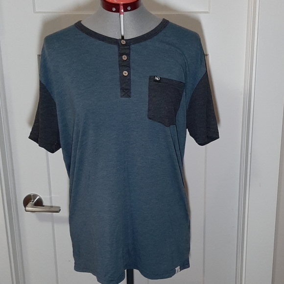 TENTREE MENS Shirt Dark and Navy Blue - Picture 1 of 4